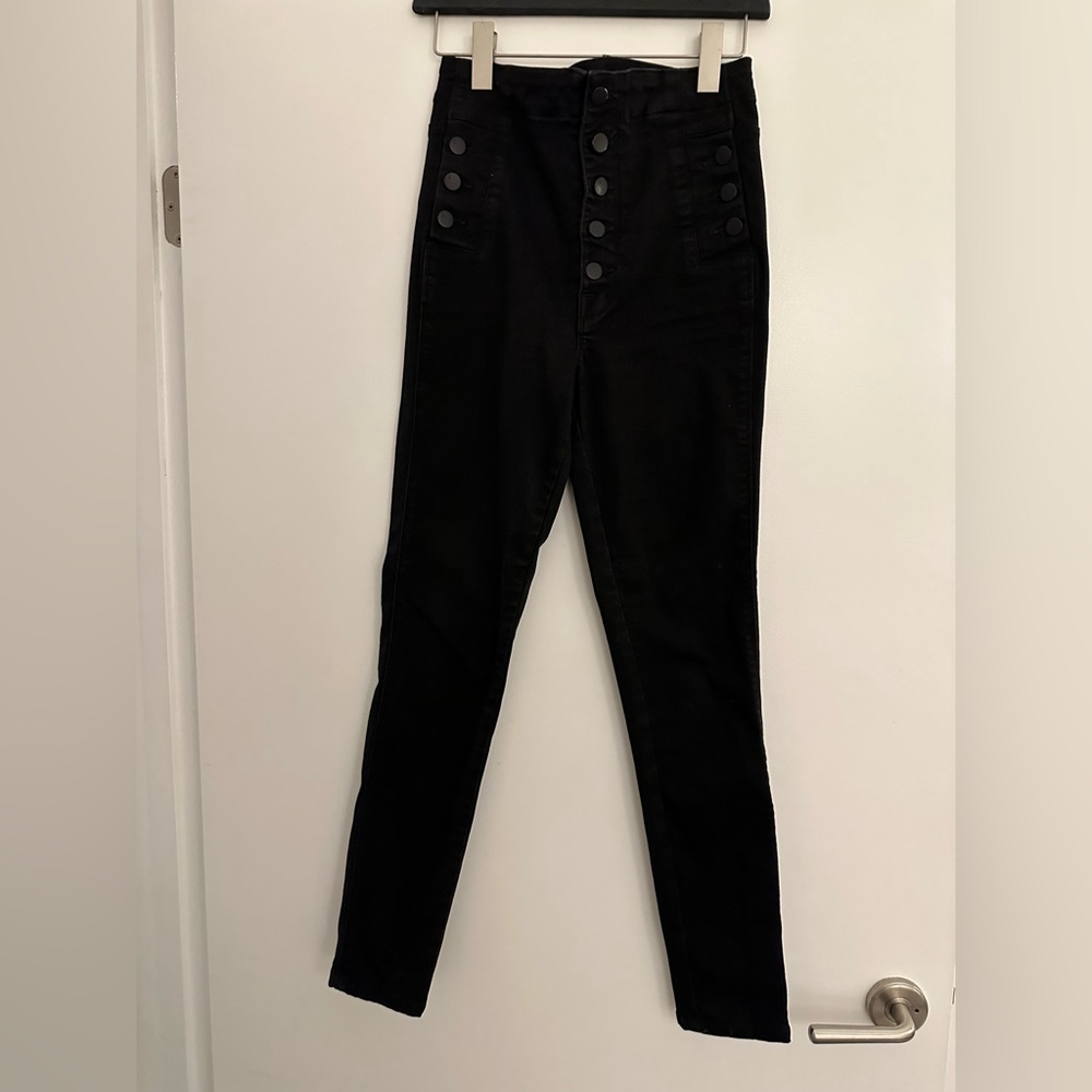 J Brand High Waisted black denim skinny jeans